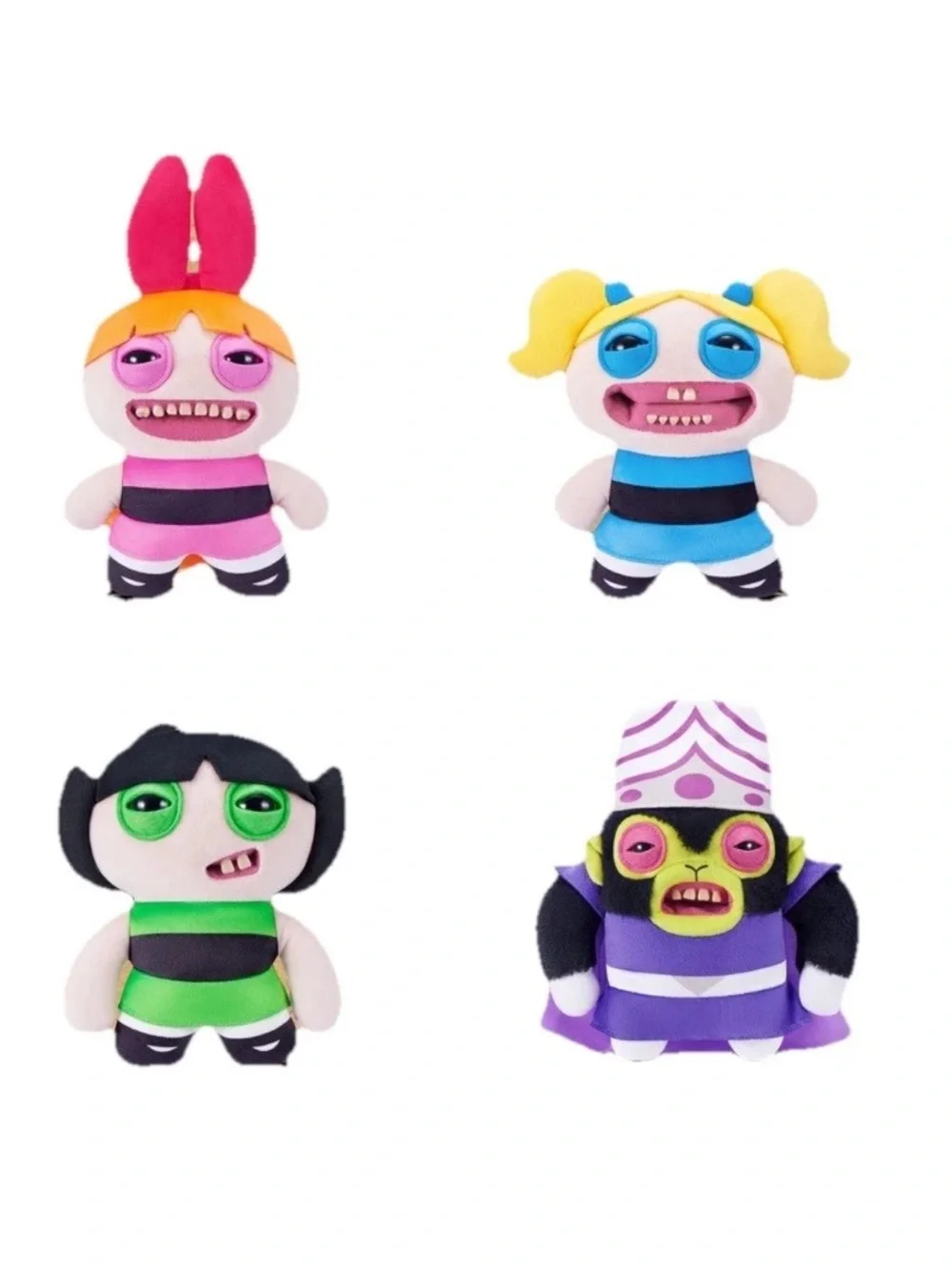 ZURU Fuggler x Powerpuff Girls Complete Set of 4 Plush New Sealed